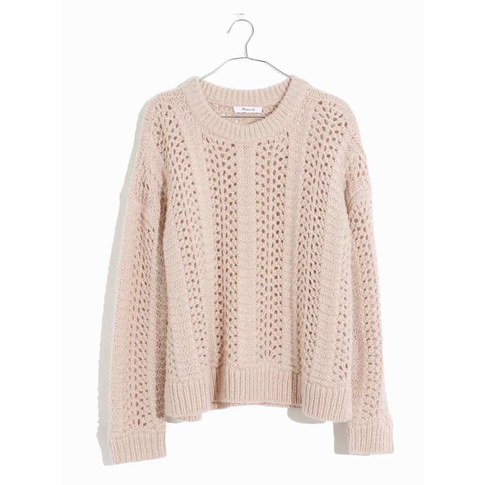 Madewell Open-Knit Crewneck Sweater